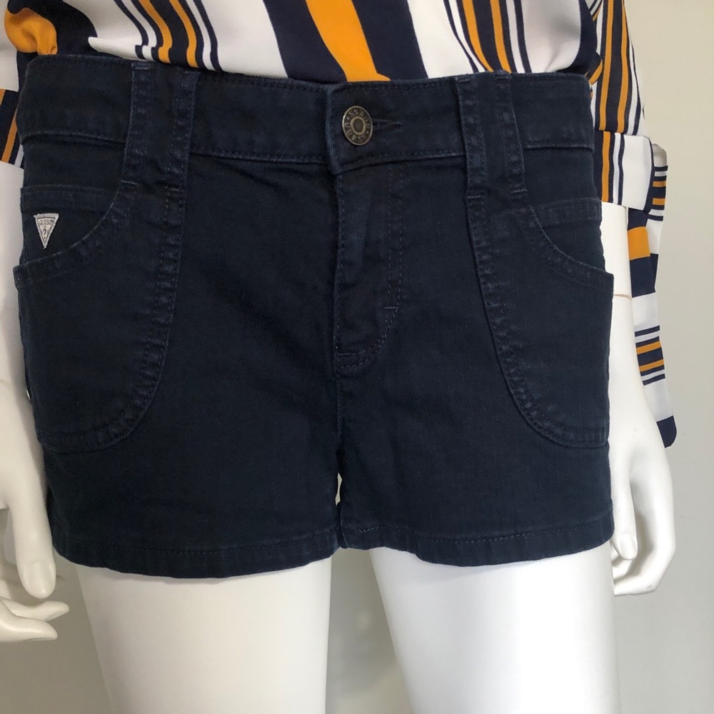 Vintage Guess Jean shorts Small Navy Blue Booty